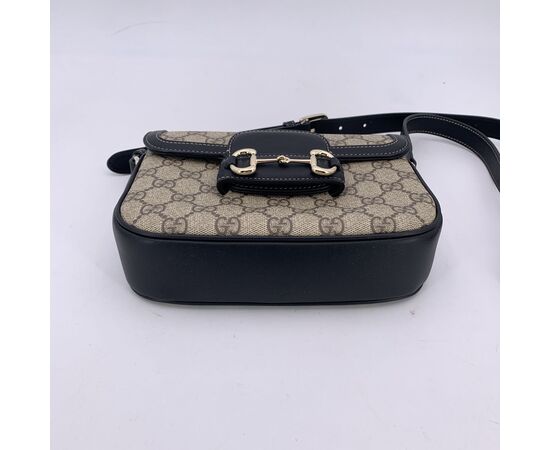 GUCCI Borsa a Tracolla in Tela Col. Beige Horsebit 1955 S