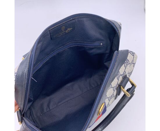 GUCCI Borsa a Mano Vintage in Tela Col. Blu M