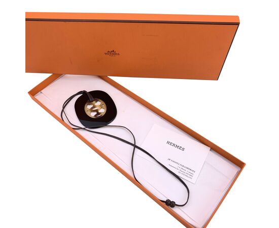 HERMES Collana in Col. Nero Lift