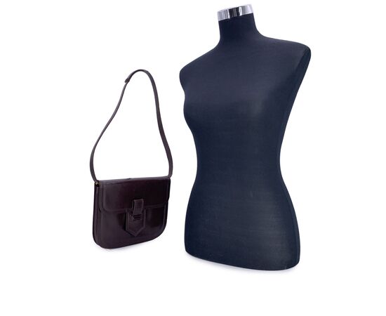 YVES SAINT LAURENT Borsa a Tracolla Vintage in Pelle Col. Marrone S