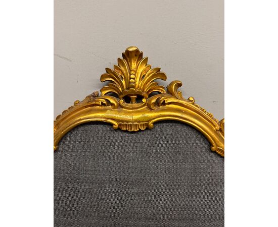 Antique gilded headboard, carved gold leaf from the 1900s, 93x170cm
