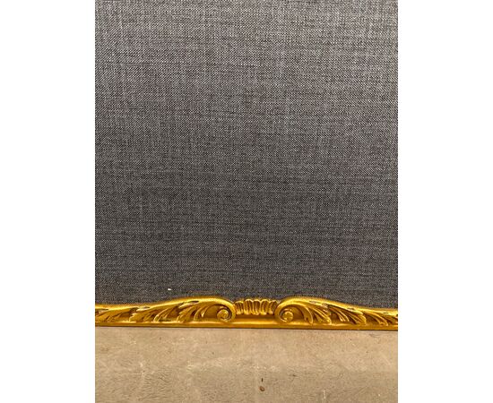 Antique gilded headboard, carved gold leaf from the 1900s, 93x170cm