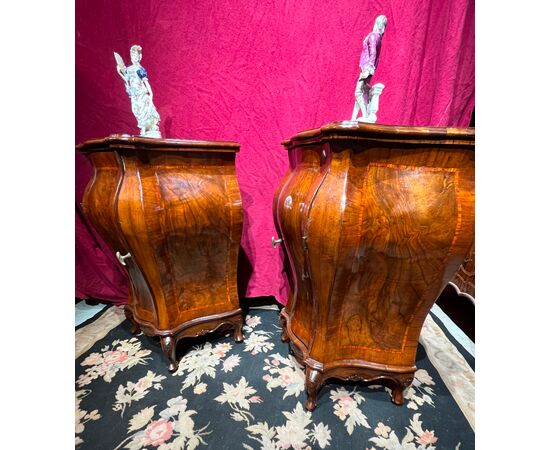Coppia comodini bombati - Venezia - epoca 1750 c.a