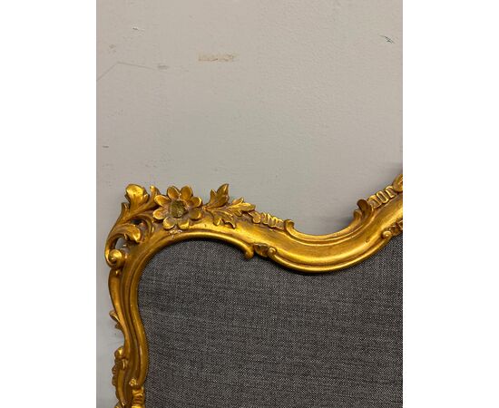 Antique gilded headboard, carved gold leaf from the 1900s, 93x170cm