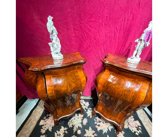 Coppia comodini bombati - Venezia - epoca 1750 c.a