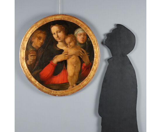 Dipinto di Bartolomeo Neroni detto il Riccio Madonna con Bambino tra Sant' Ansano e Santa Caterina