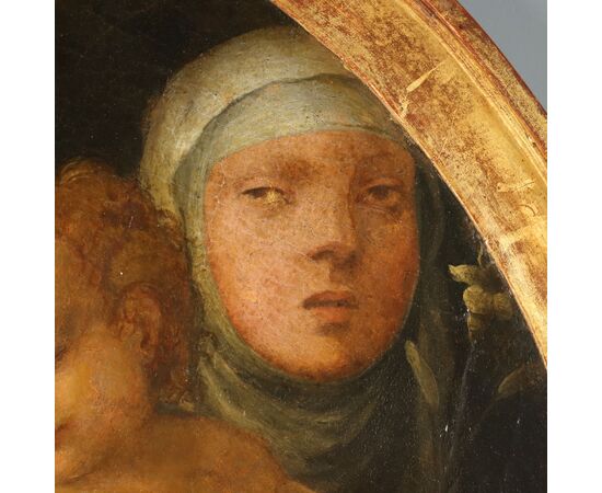Dipinto di Bartolomeo Neroni detto il Riccio Madonna con Bambino tra Sant' Ansano e Santa Caterina