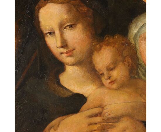 Dipinto di Bartolomeo Neroni detto il Riccio Madonna con Bambino tra Sant' Ansano e Santa Caterina