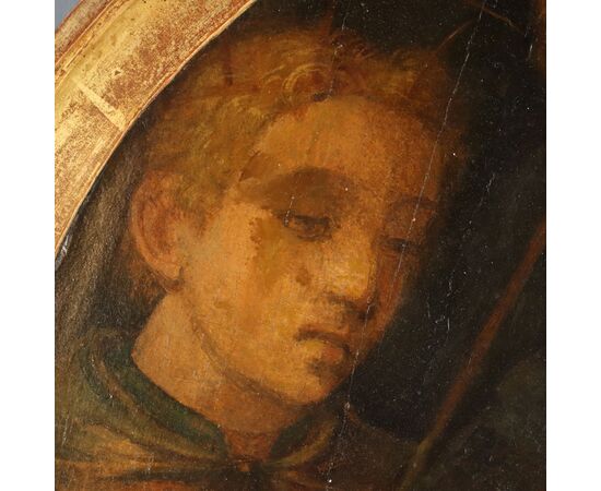 Dipinto di Bartolomeo Neroni detto il Riccio Madonna con Bambino tra Sant' Ansano e Santa Caterina