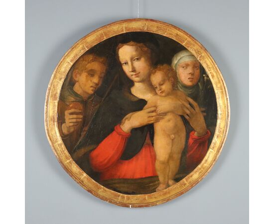 Dipinto di Bartolomeo Neroni detto il Riccio Madonna con Bambino tra Sant' Ansano e Santa Caterina