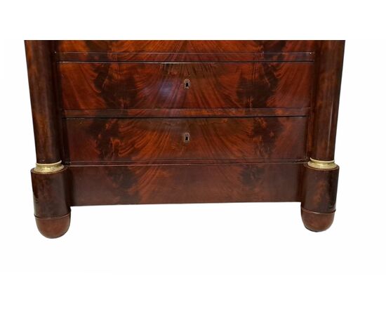 SECRETAIRE IN PIUMA DI MOGANO - FRANCIA - XIX SEC.