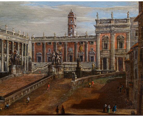 Salvatore Colonnelli Sciarra (Rome, first half of the 18th century), View of the Capitoline Hill