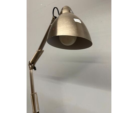 Lampada regolabile stile industriale moderna in metallo cromato 200x28cm