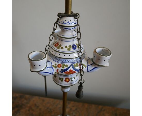 Lampada ad olio in ceramica CACF Faenza