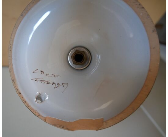 Lampada ad olio in ceramica CACF Faenza