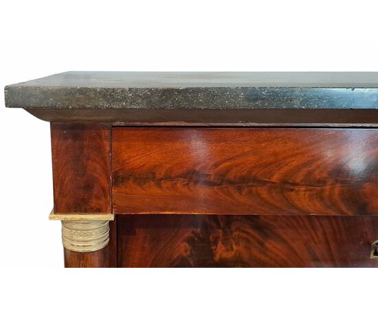 SECRETAIRE IN PIUMA DI MOGANO - FRANCIA - XIX SEC.