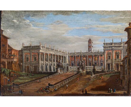 Salvatore Colonnelli Sciarra (Rome, first half of the 18th century), View of the Capitoline Hill
