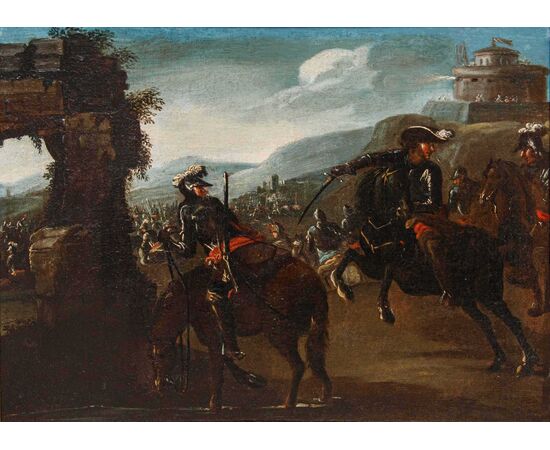 L'assedio di Montalcino, Girolamo Cenatiempo (documentato tra il 1705 e il 1742)