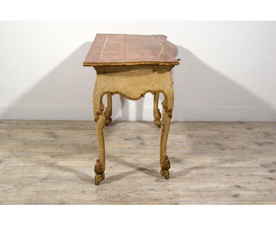 Consolle in legno laccato e dorato, Marche, primi anni del XVIII secolo, Epoca barocca