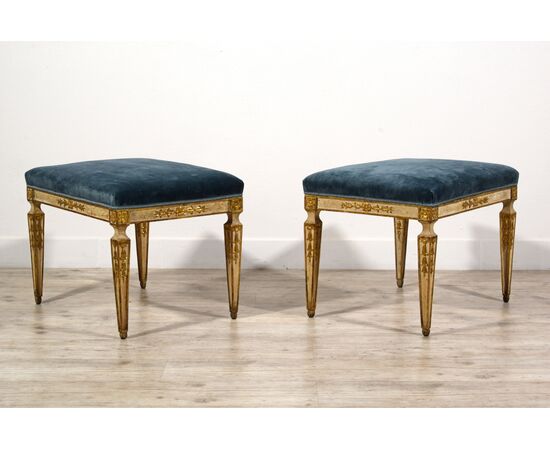 Coppia di panchetti neoclassici, Napoli, fine XVIII secolo