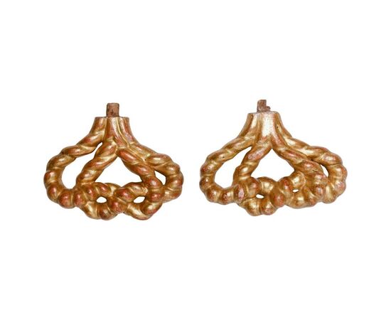 Coppia di fregi in legno dorato - O/4792/5 - 6 -