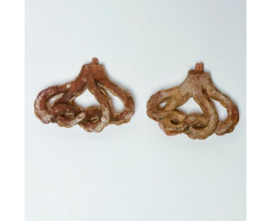 Coppia di fregi in legno dorato - O/4792/5 - 6 -