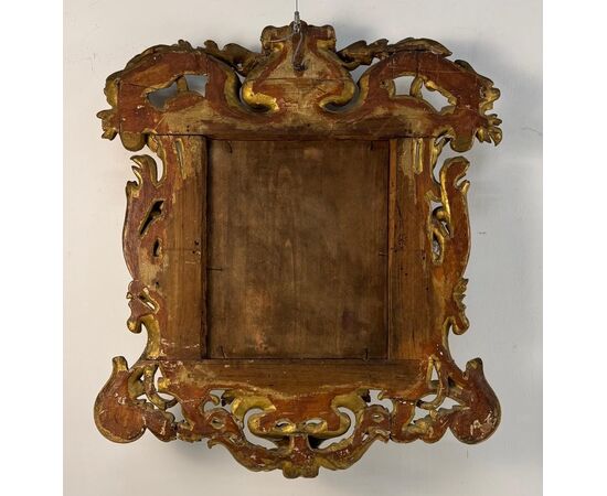 Specchiera in legno scolpito, intagliato e dorato, Toscana, inizi del XVIII secolo