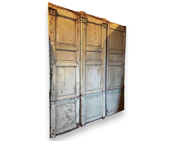 DARB245 - Boiserie laccata, da restaurare, epoca '800, misure cm L 222 x H 250