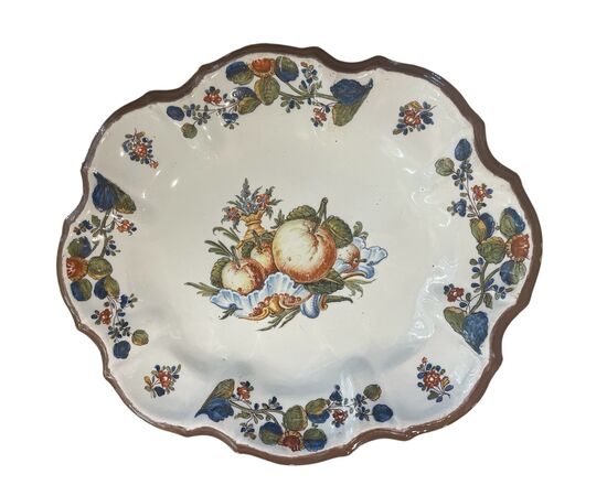Vassoio in maiolica , manifattura Pasquale Antonibon , Nove di Bassano