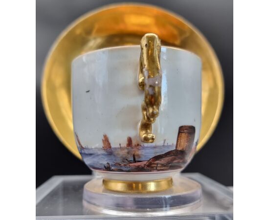 Tazza in oro Meissen 1720