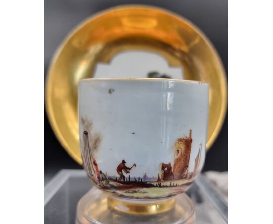 Tazza in oro Meissen 1720