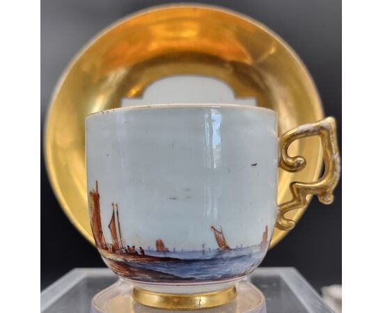 Tazza in oro Meissen 1720