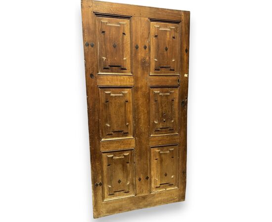 PTCI564 - Portoncino in noce da ingresso, ad un battente, misure cm L 108 x H 215