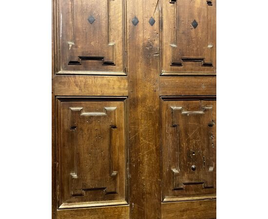 PTCI564 - Portoncino in noce da ingresso, ad un battente, misure cm L 108 x H 215