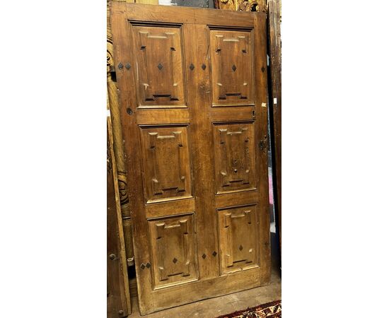 PTCI564 - Portoncino in noce da ingresso, ad un battente, misure cm L 108 x H 215
