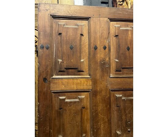 PTCI564 - Portoncino in noce da ingresso, ad un battente, misure cm L 108 x H 215