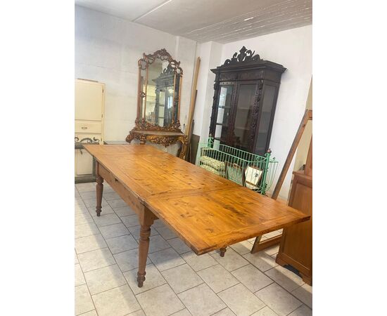 Extending cypress wood pull-out table