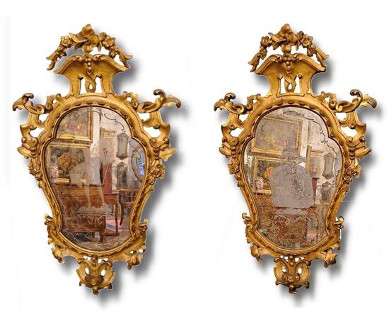 COPPIA DI SPECCHIERE - VENEZIA - XIX SEC