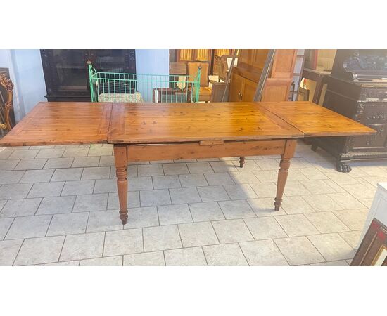 Extending cypress wood pull-out table