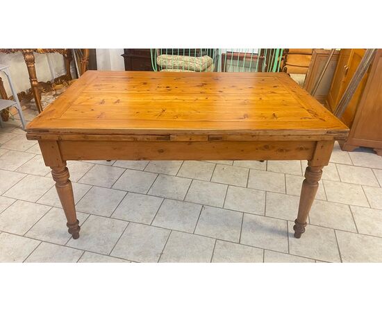 Extending cypress wood pull-out table