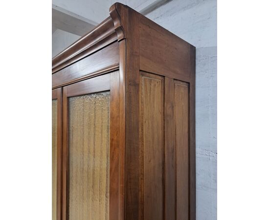 Set of five light walnut bookcases