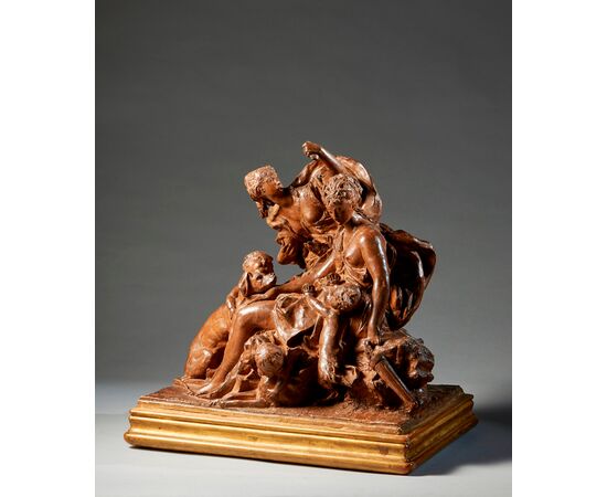 Scena allegorica, scultura in terracotta