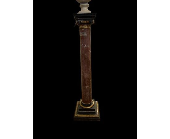 COLONNA IN MARMO ROSSO