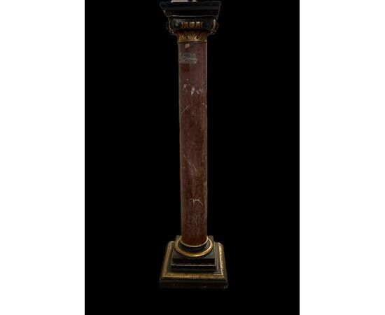 COLONNA IN MARMO ROSSO