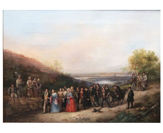 Canella Carlo (Verona 1800-Milano 1879)- Coppia Paesaggi