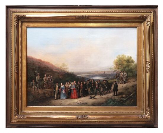 Canella Carlo (Verona 1800-Milano 1879)- Coppia Paesaggi