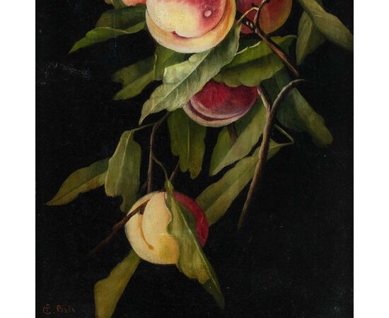 Charles Thomas Bale (British, 1866 - 1895) - Still life of peaches.