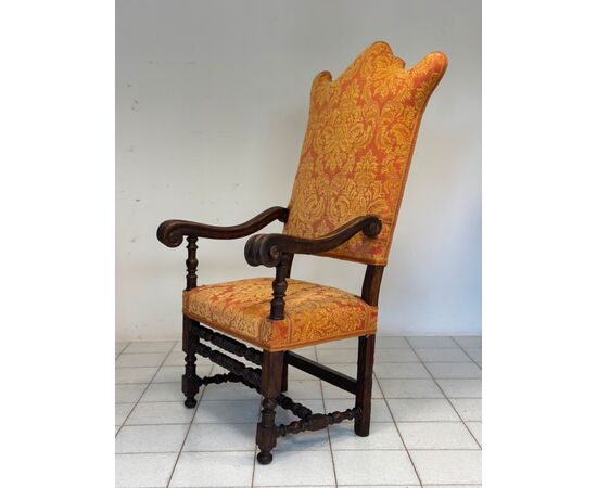 Trono seggiolone capotavola . Modena XVII secolo