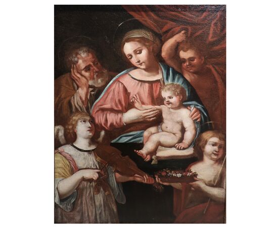 Dipinto antico: Sacra Famiglia, Italia, '600
