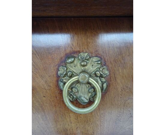 Settimanale impero in piuma di mogano con bronzi 1820 Olanda
